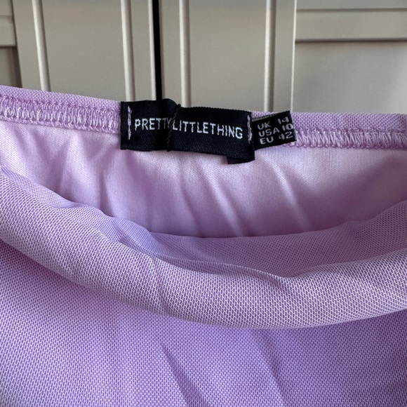 PrettyLittleThing Lilac Asymmetrical Dress - Picture 2 of 7